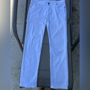 Kut from the Kloth White Straight Leg Jeans
